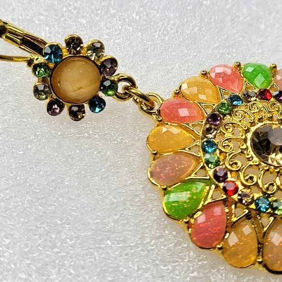 Colorful Round Earrings - Picture 3 of 6